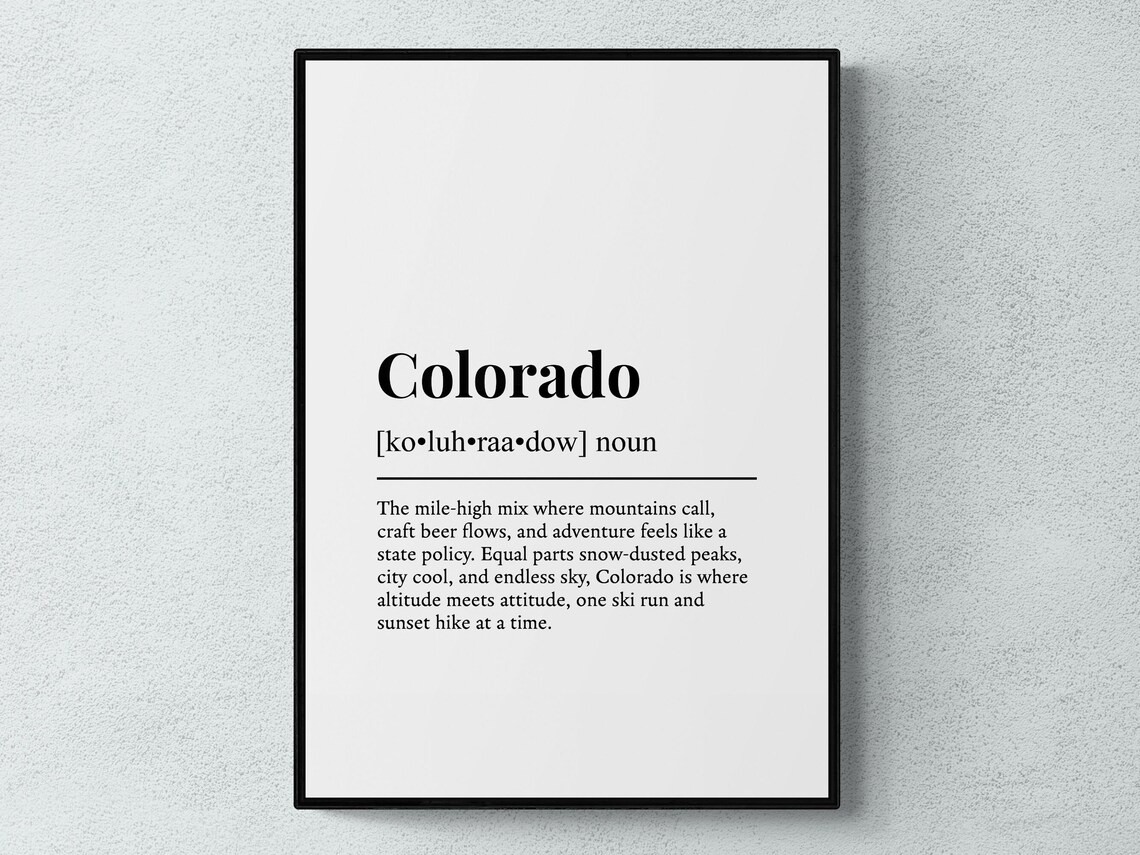 Colorado Funny Definition USA Gift Art Print