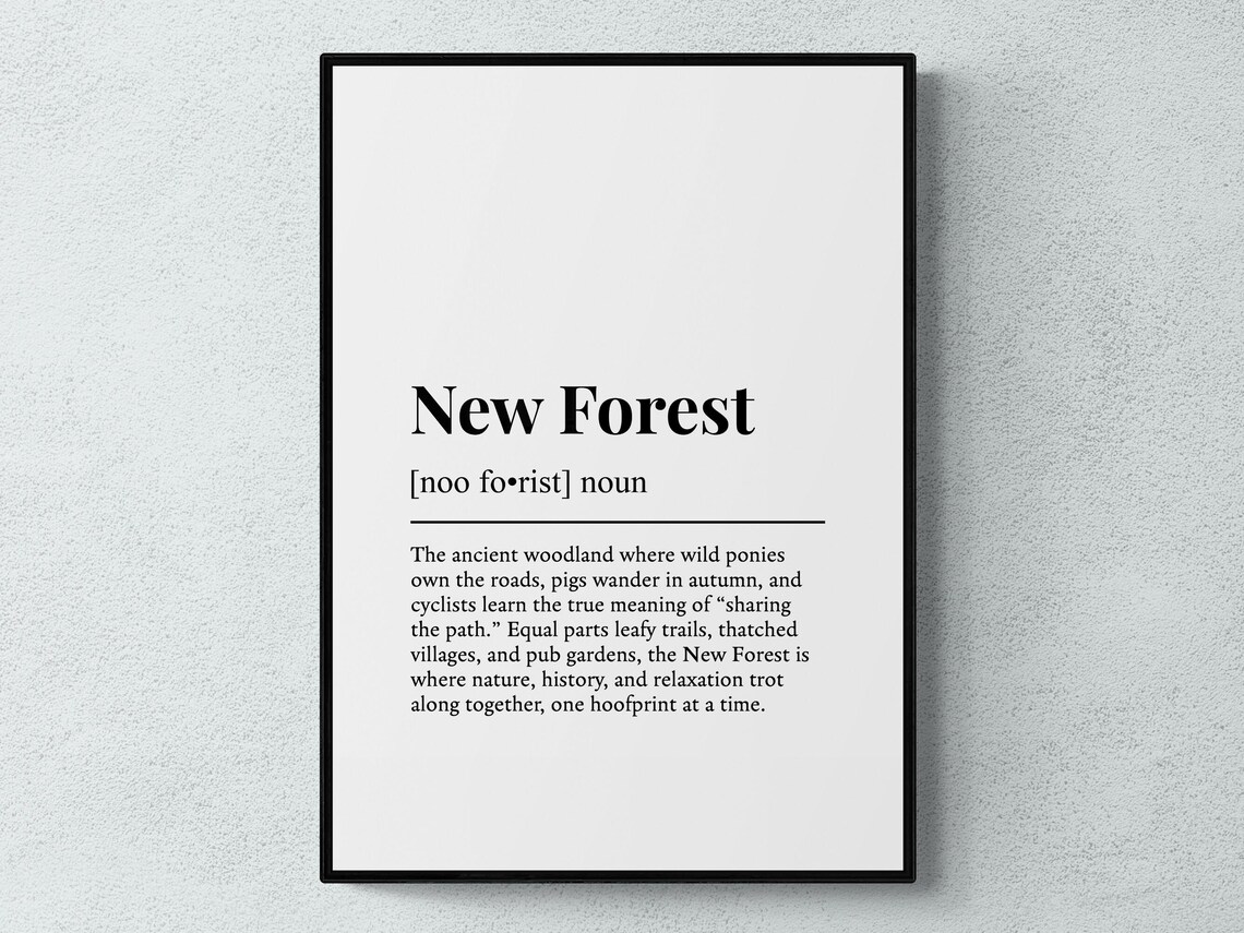 New Forest Funny Definition, England Art Print