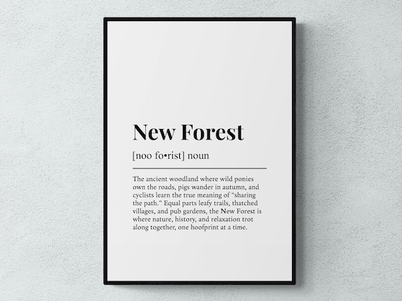 New Forest Funny Definition, England Art Print