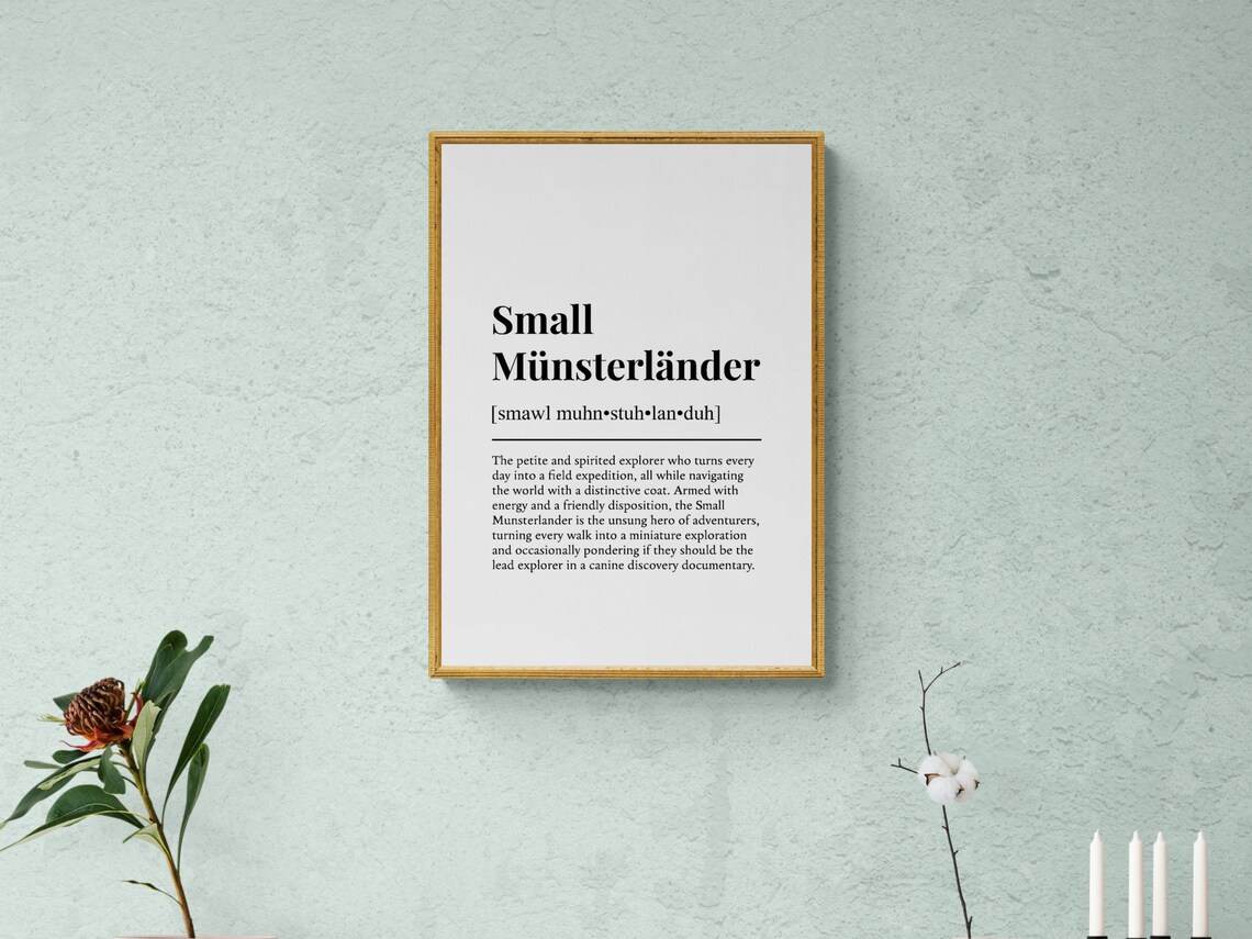 Small Munsterlander Funny Definition Poster - Image 2