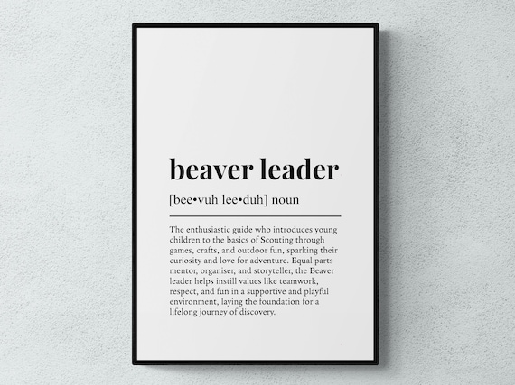 Beaver Leader Funny Definition Art Print
