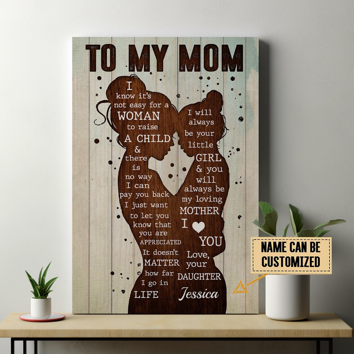 Personalized Mom Name Art Print, Birthday Gift - Image 2