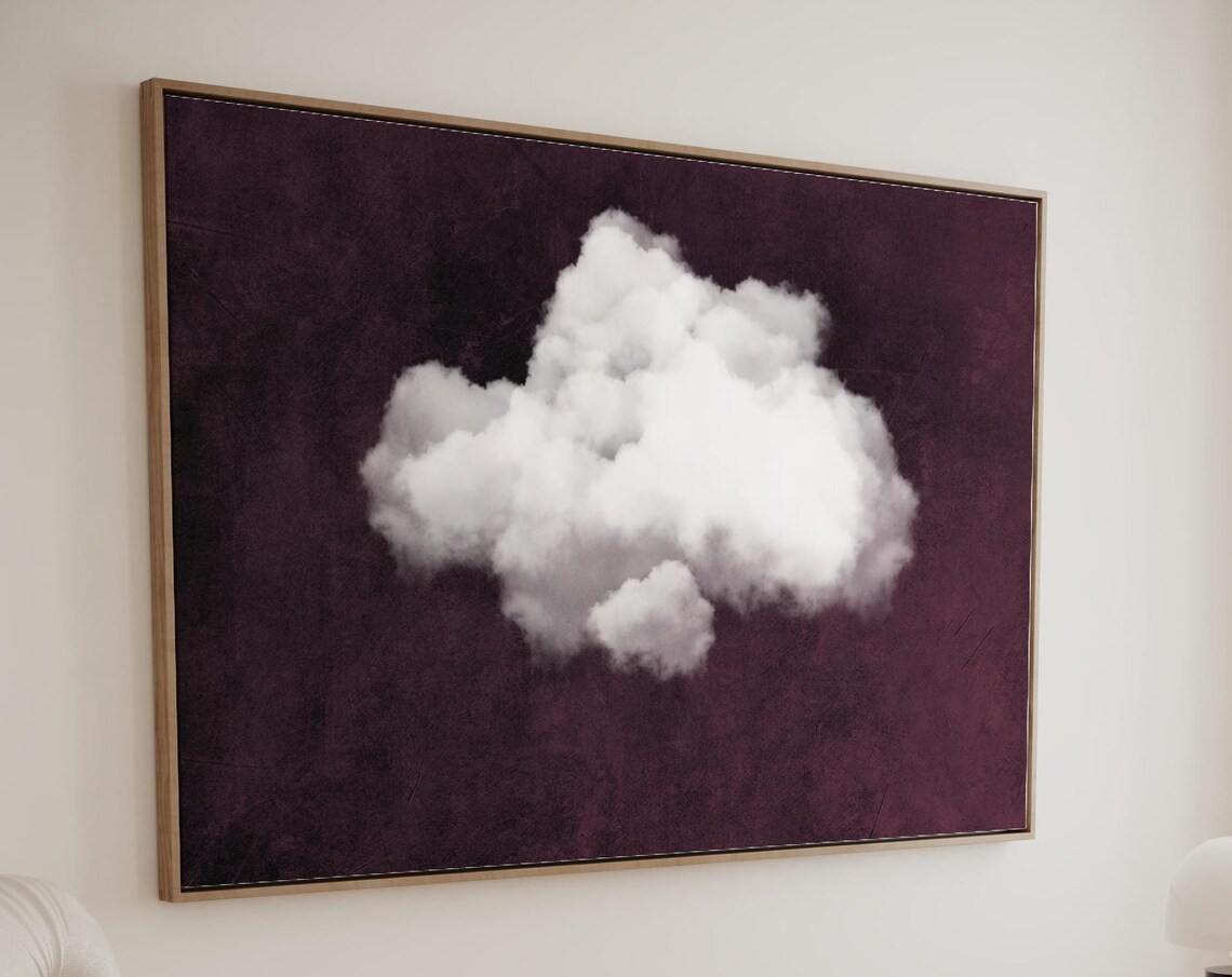 Cloud Print, Modern Abstract Minimalist Art Print