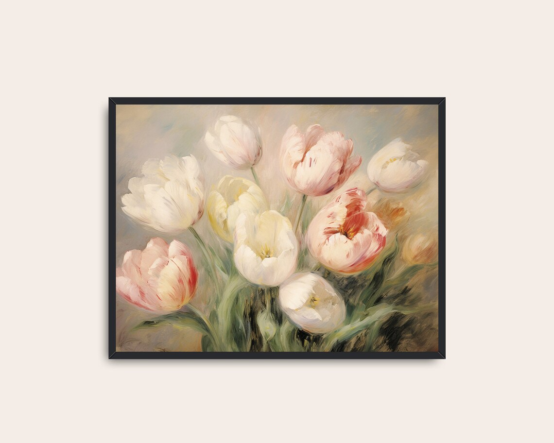 Tulips Flowers Vintage Botanical Wall Art Print - Image 3