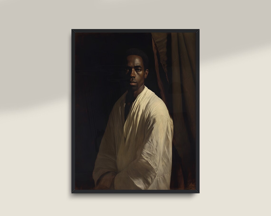 Black People Vintage Portrait Art, Dark Academia - Image 3