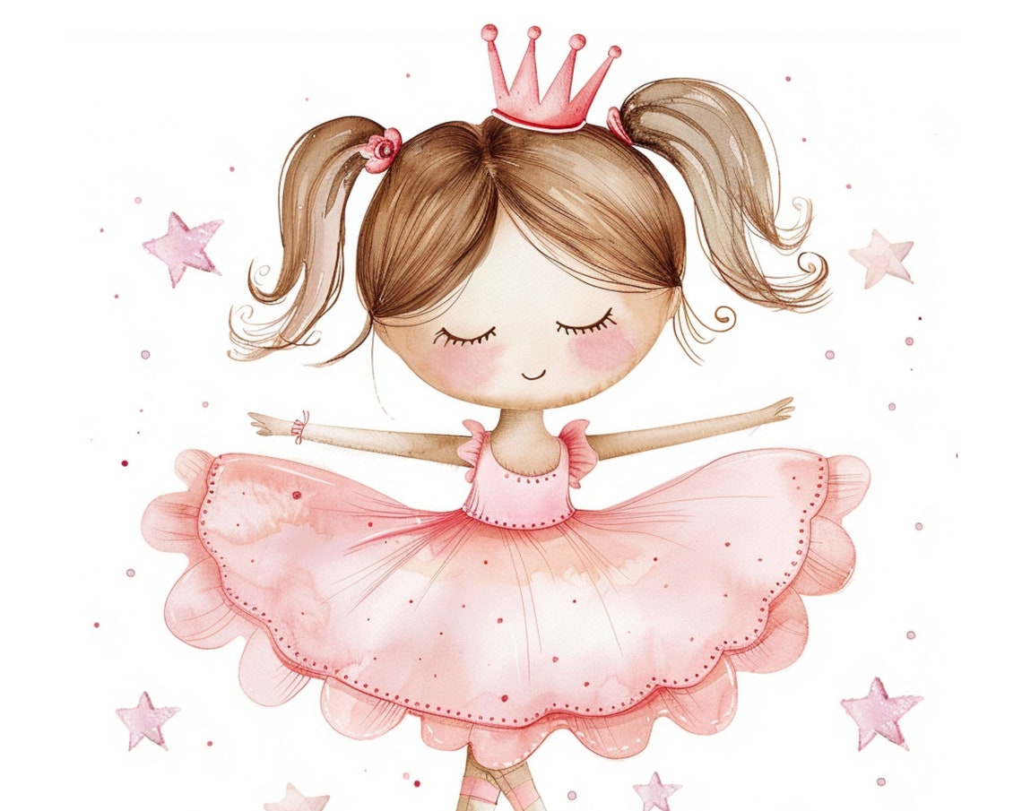 Princess Room Decor Princess Prints Sports Nursery Art Roller Skates Little Girls Room Decor Girls Playroom Print - Image 3