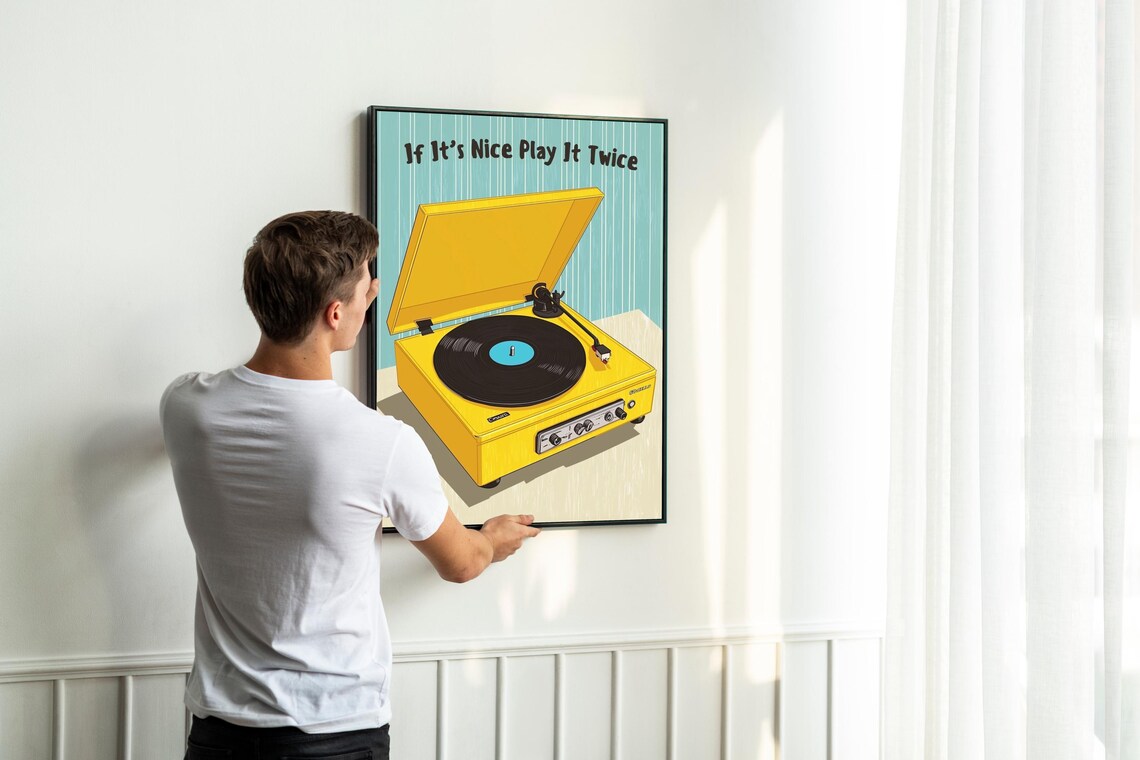 If Its Nice Play It Twice, Retro Music Poster - Image 6