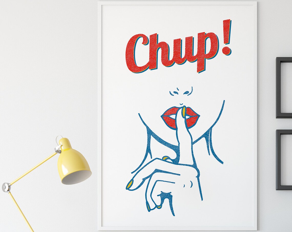 Indian Desi Wall Art Print, Chup