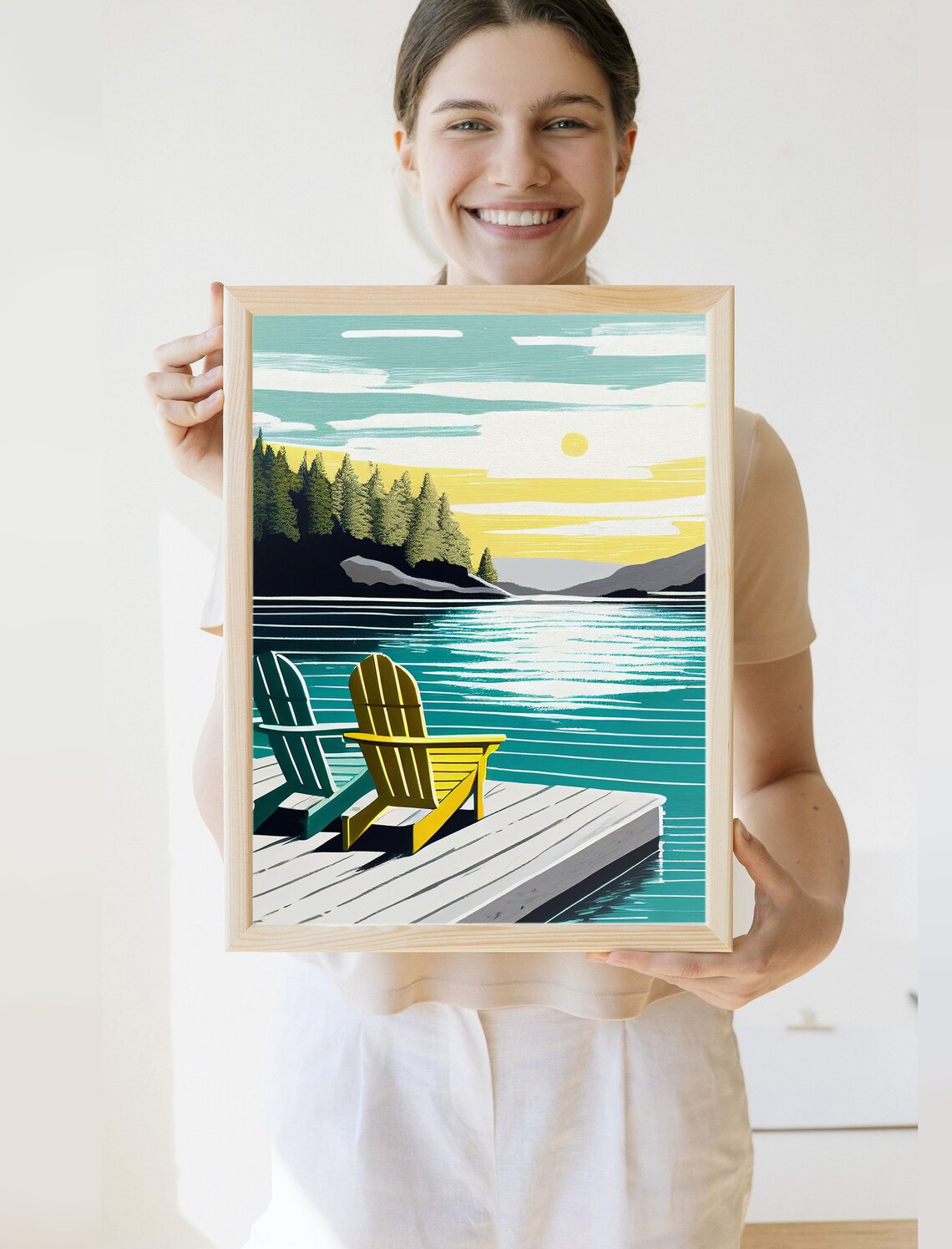 Adirondacks Vintage Print, Rustic Great Outdoors Poster