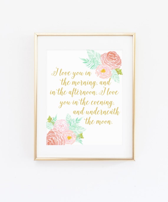 I Love You In The Morning And Afternoon Art Print