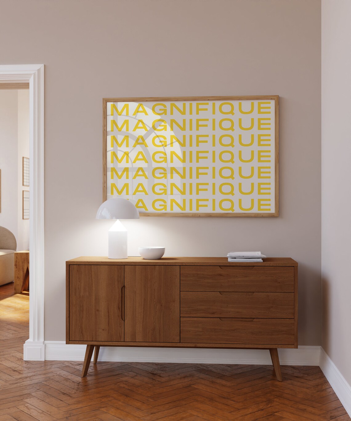 Magnifique Modern Typography French Quote Poster - Image 2