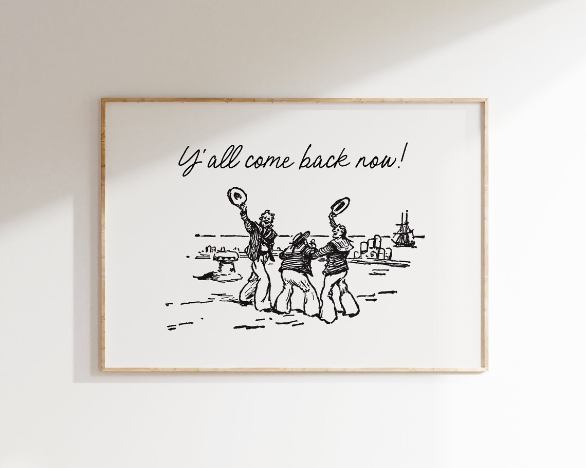 Yall Come Back Now Southern Hospitality Art Print - Image 2