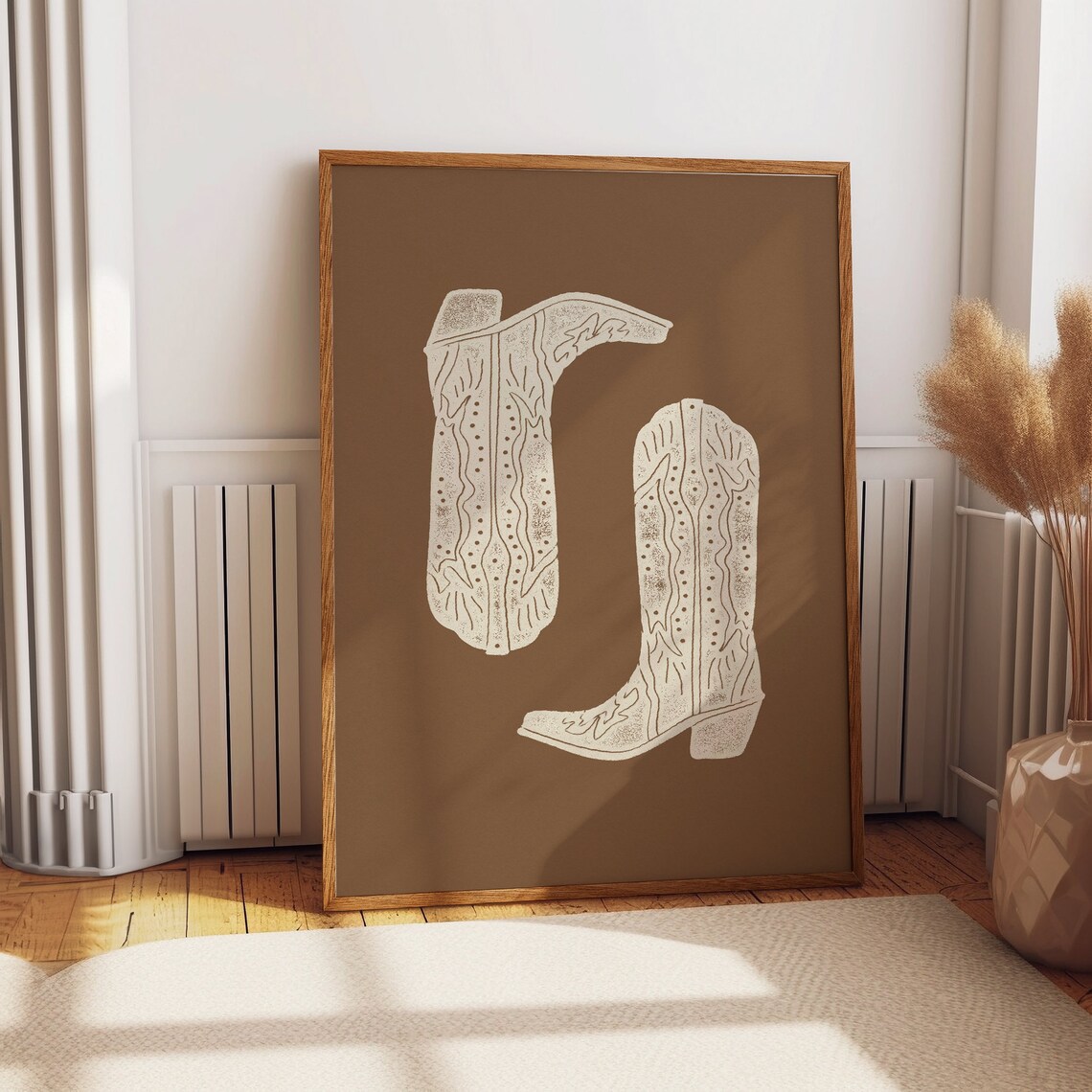 Brown Cowboy Boots Print Southern Wall Art Poster Vintage Western Cowgirl Poster Cute Apartment Decor Girly Western Art - Image 2