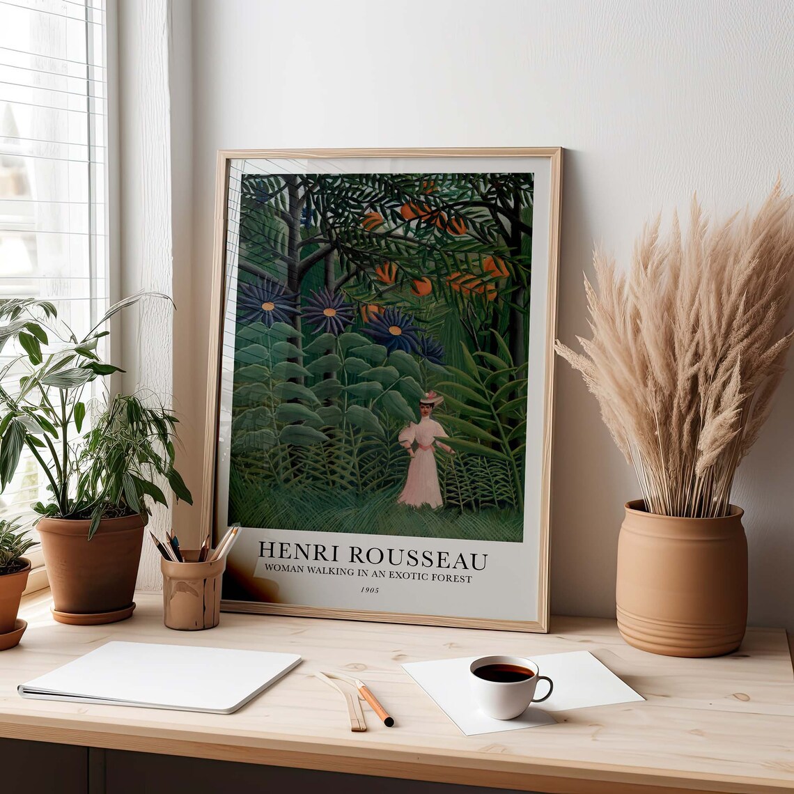 Henri Rousseau Exotic Forest Poster Woman Walking Jungle 1905 - Image 2