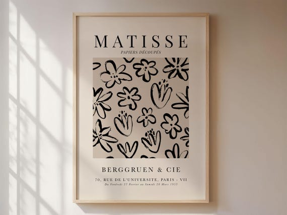 Matisse Floral Illustration, Vintage Art Print