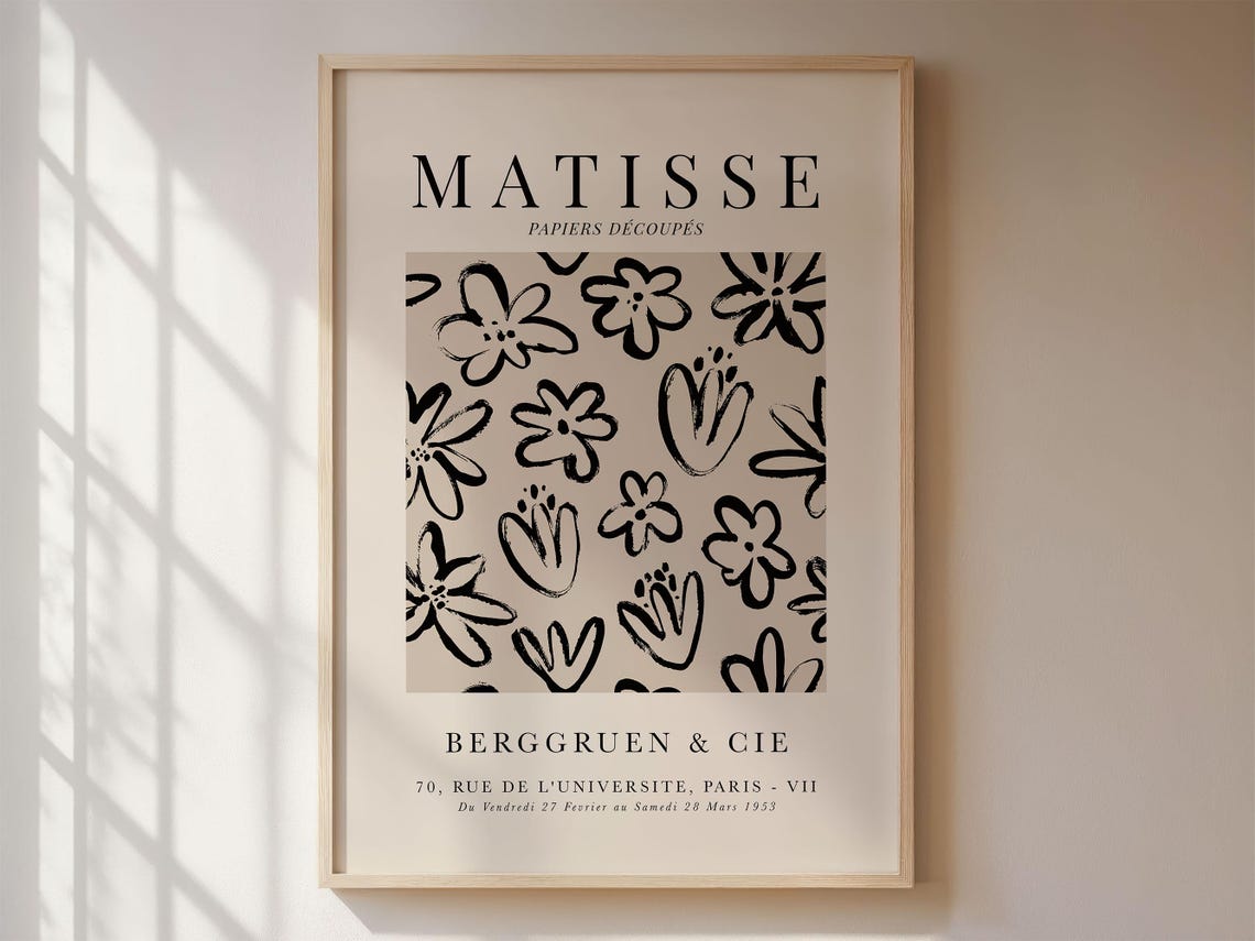 Matisse Floral Illustration, Vintage Art Print