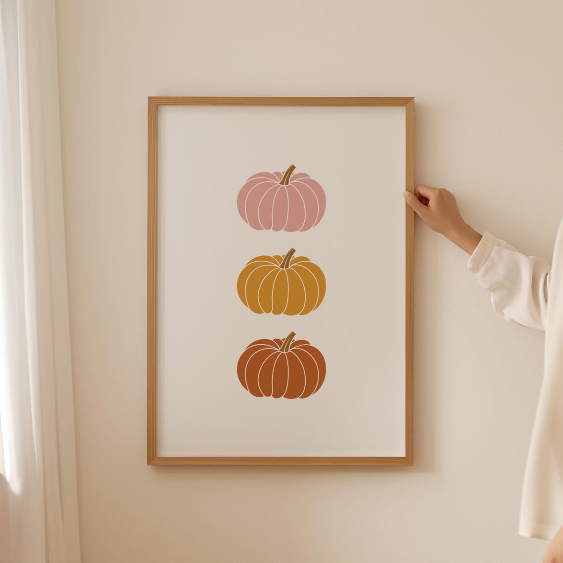 Boho Halloween Print Halloween Printables Cute Halloween Print Boho Pumpkins Fall Decor Pumpkin Digital Download - Image 2
