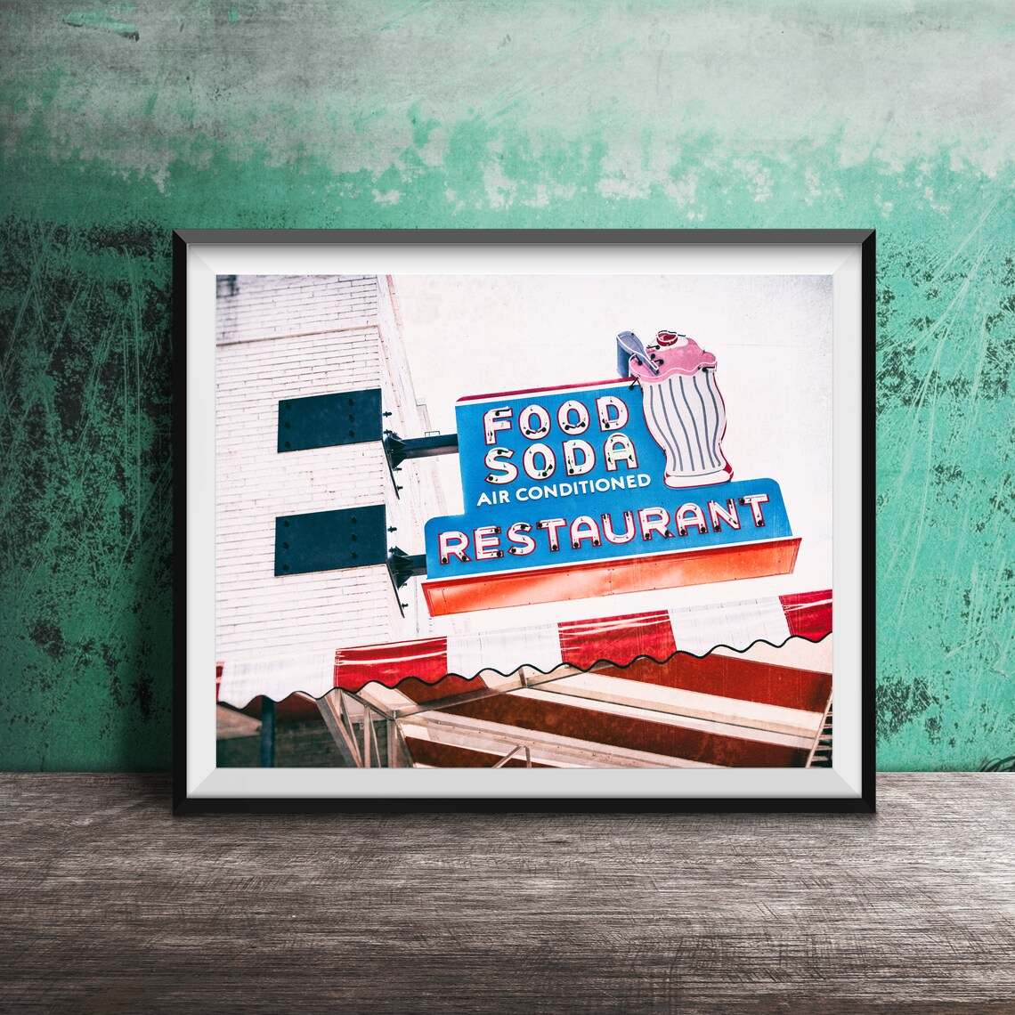 Retro Soda Fountain Restaurant Kitchen Breakfast Art Print