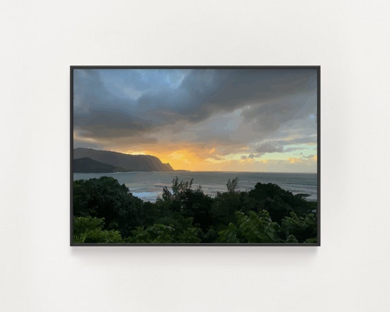 Hanalei Bay Kauai Hawaii Travel Poster
