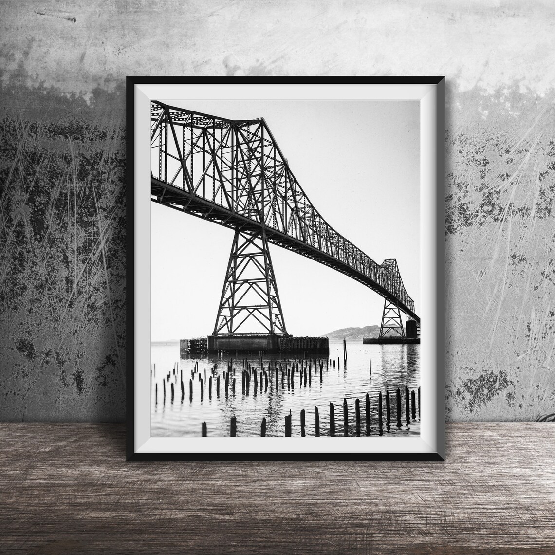 Astoria Bridge Travel Poster, Oregon Suspension Bridge - Image 2