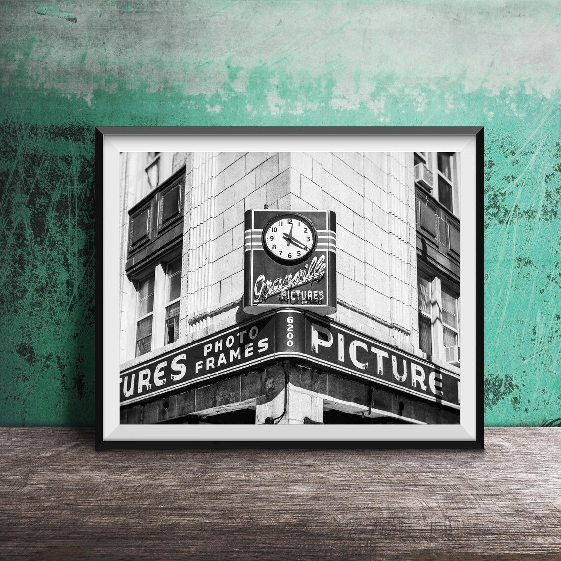 Granville Pictures Corner Clock Photo Frames Sign Photography Poster - Image 2