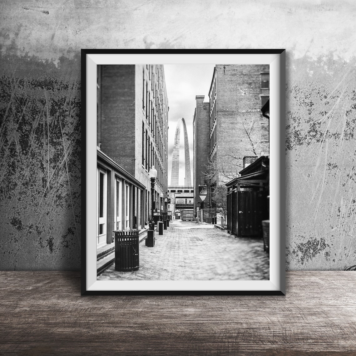 Gateway Arch St Louis Brick Alley Laclede's Landing Photo Poster - Image 2