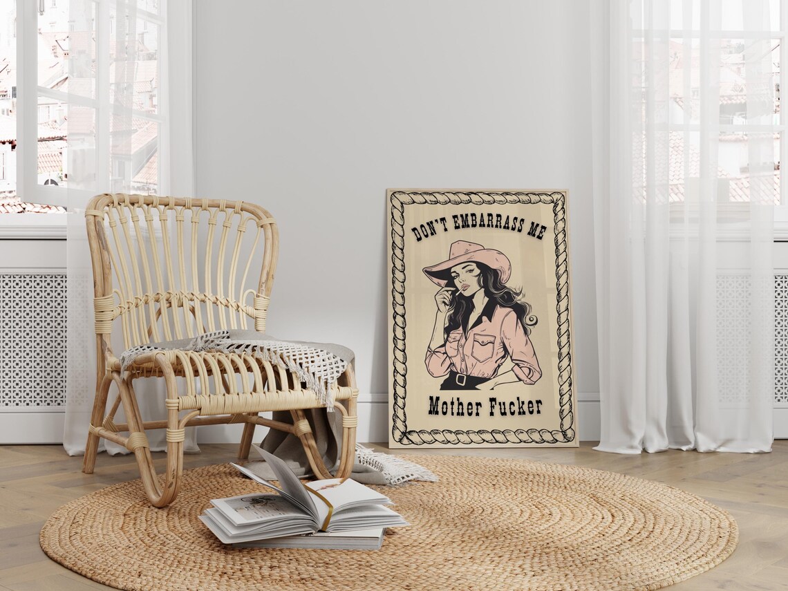 Western Cowgirl Traditional Travel Poster - Image 5