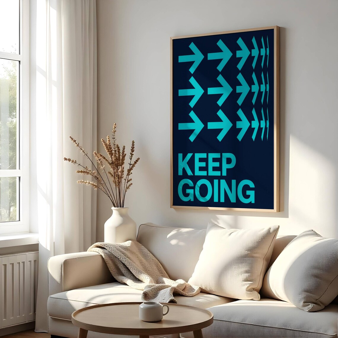 Keep Going Motivational Poster, Minimalist Typography - Image 3