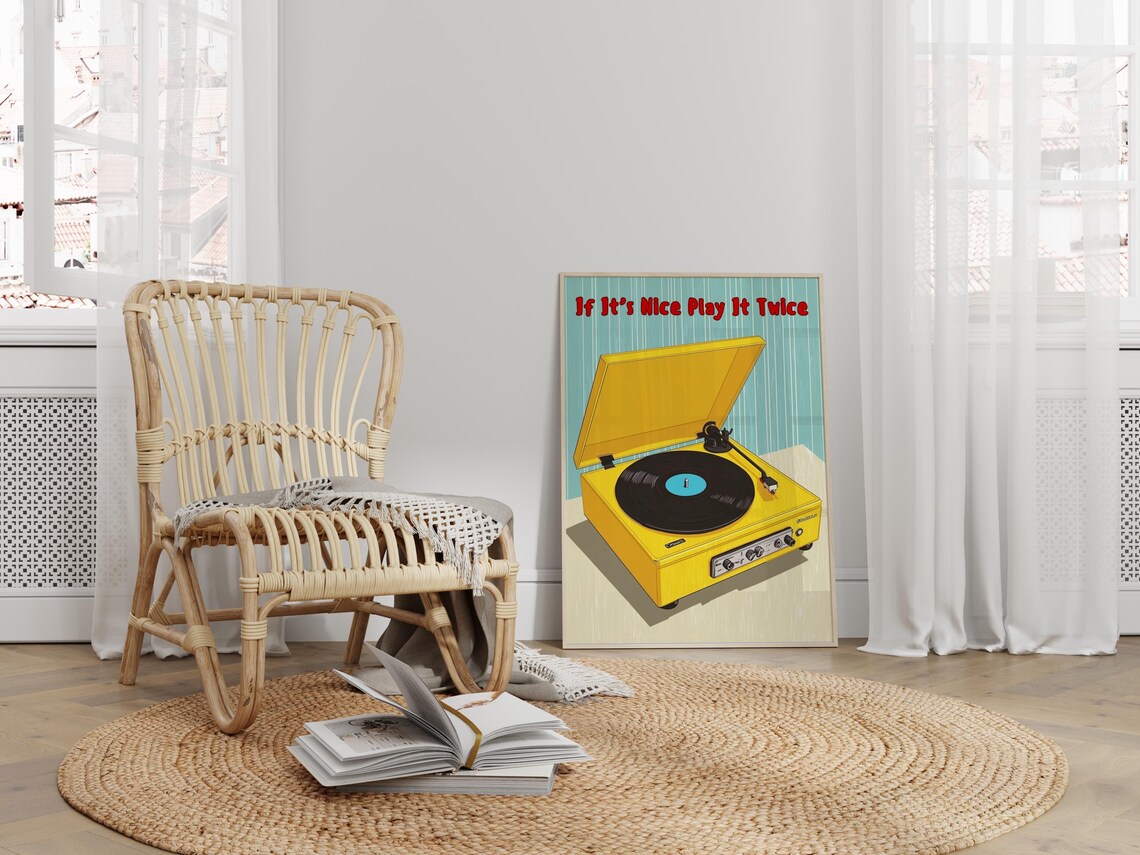 If Its Nice Play It Twice, Retro Music Poster - Image 4