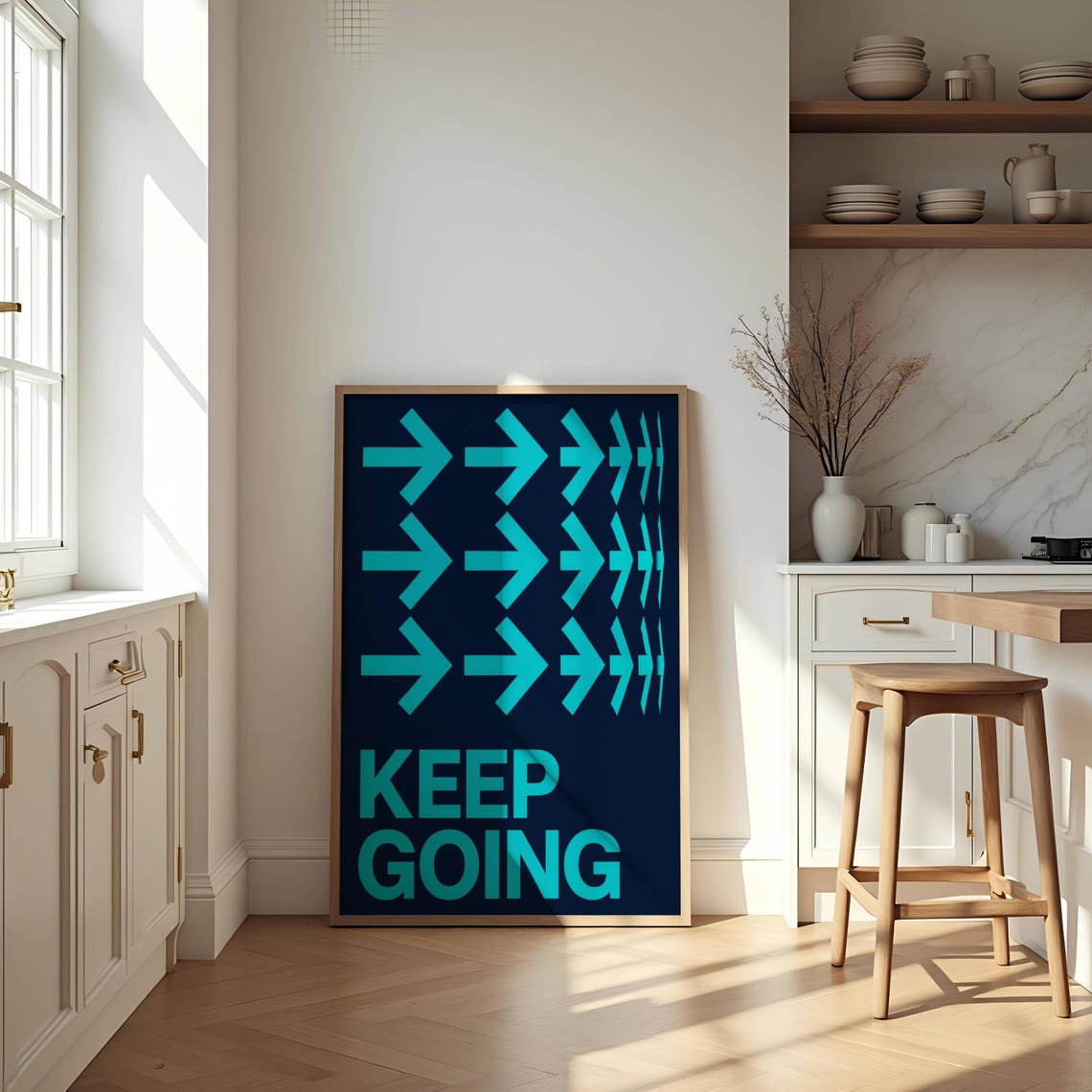 Keep Going Motivational Poster, Minimalist Typography - Image 5