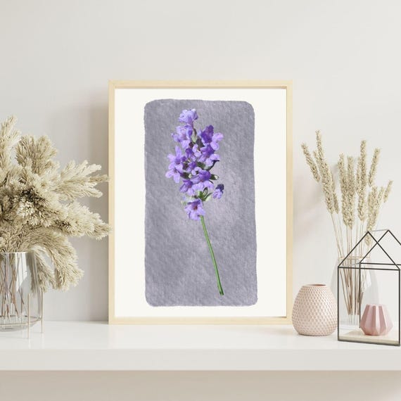 Purple Floral Wall Art Modern Botanical Print A1a2a3 Pdf Files Included