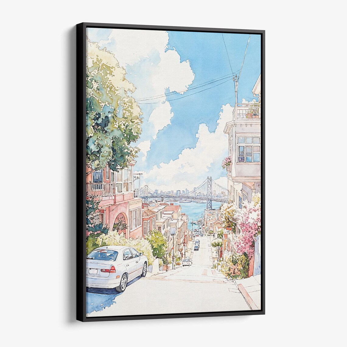 Lombard Street, San Francisco Watercolor Art Print