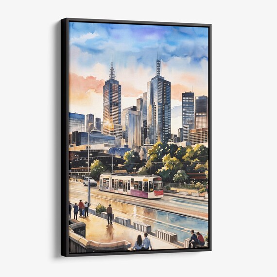 Melbourne City Canvas Print Urban Landscape Wall Decor