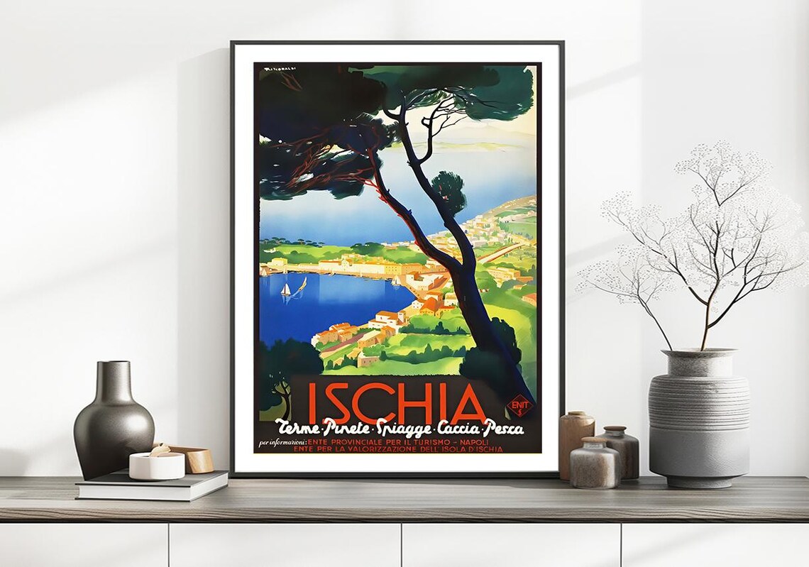 Ischia Vintage Travel Poster, Italy Travel Memories - Image 2