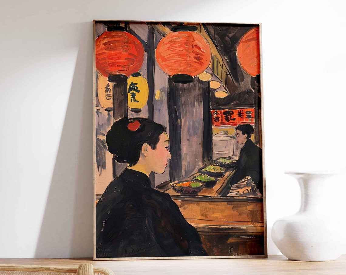 Japanese Izakaya Bar Poster Tokyo Bar Art Japanese Poster Tokyo Print Cocktail Bar Poster Asian Bar Scene Poster Japanese Decor