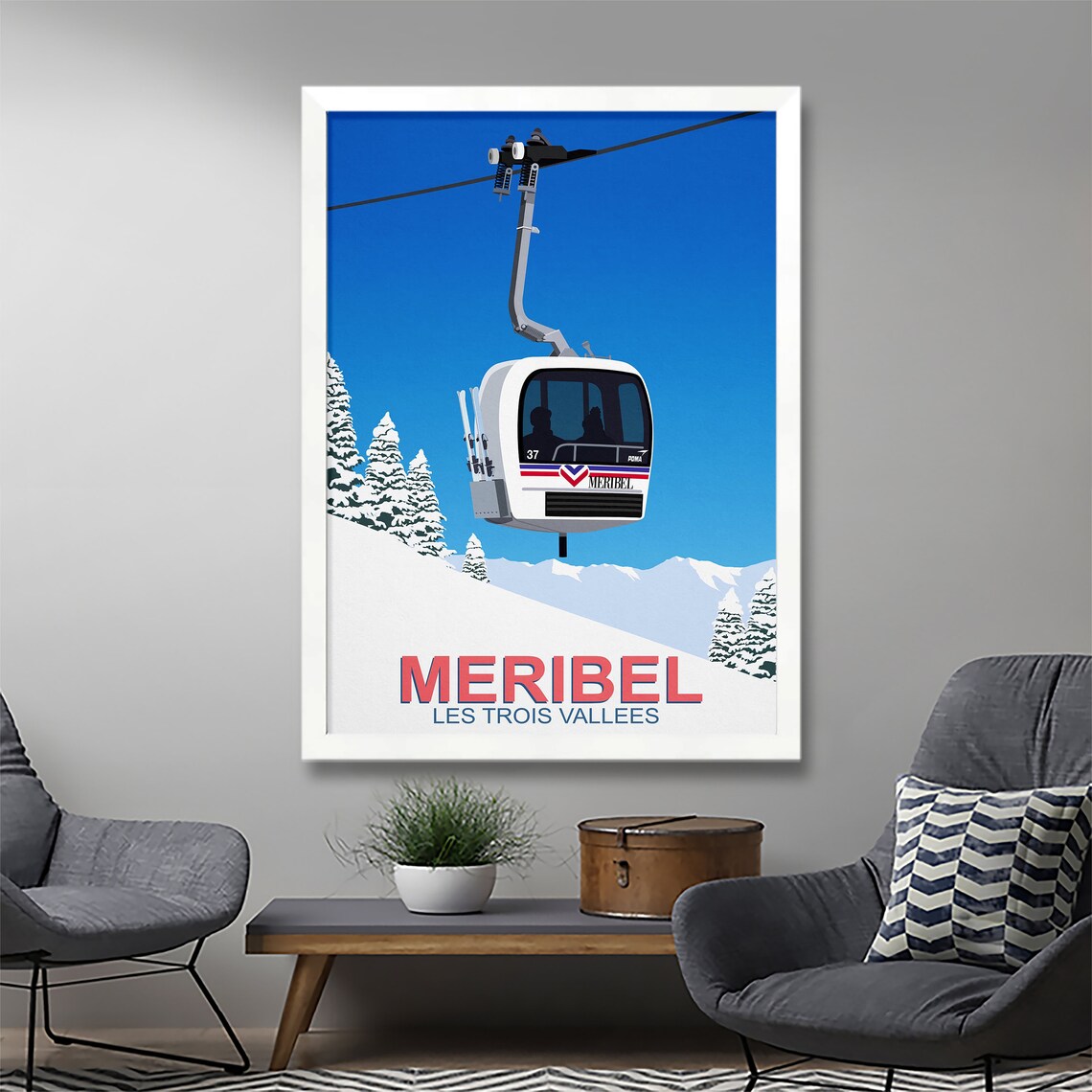 Meribel Ski Resort Travel Poster, Ski Gifts - Image 2