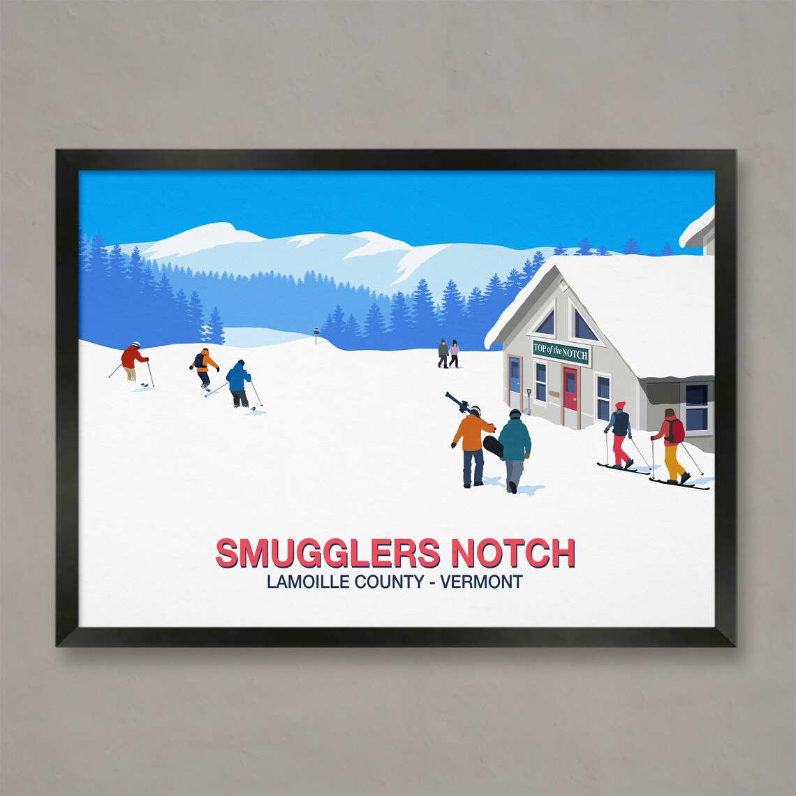 Smugglers Notch Ski Resort Travel Poster Print