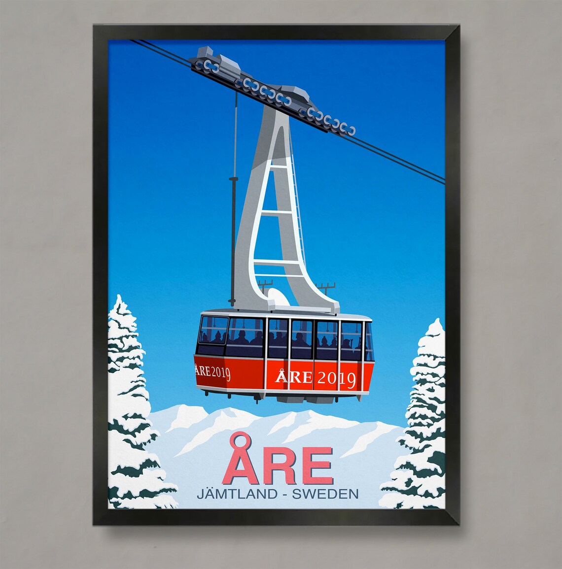 Are Ski Resort Poster, Ski Print Travel Poster