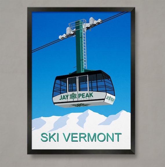 Jay Peak Ski Resort Travel Poster, Ski Resort