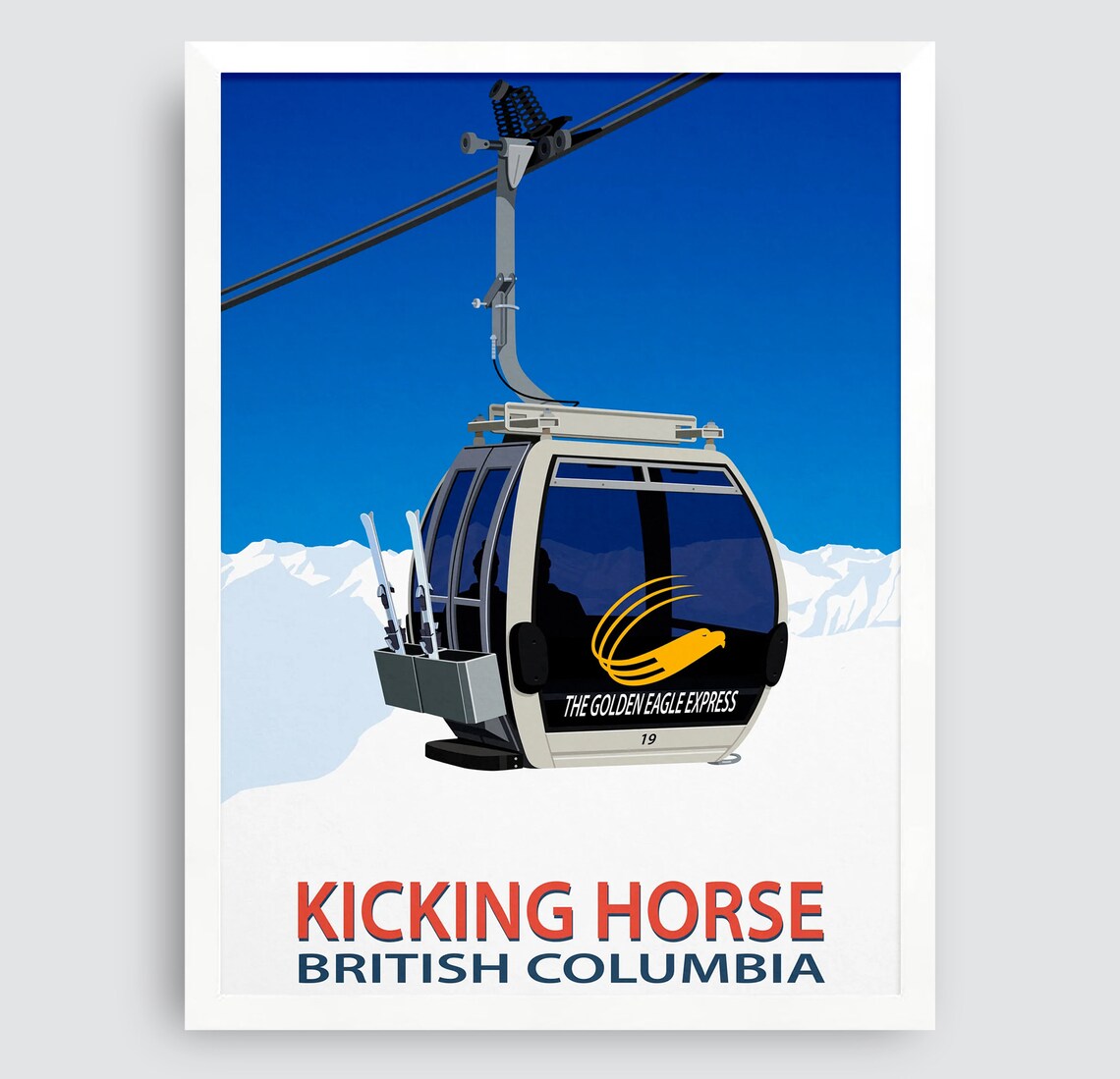 Kicking Horse Ski Resort Canada Travel Poster - Image 3