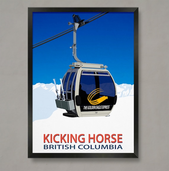 Kicking Horse Ski Resort Canada Travel Poster