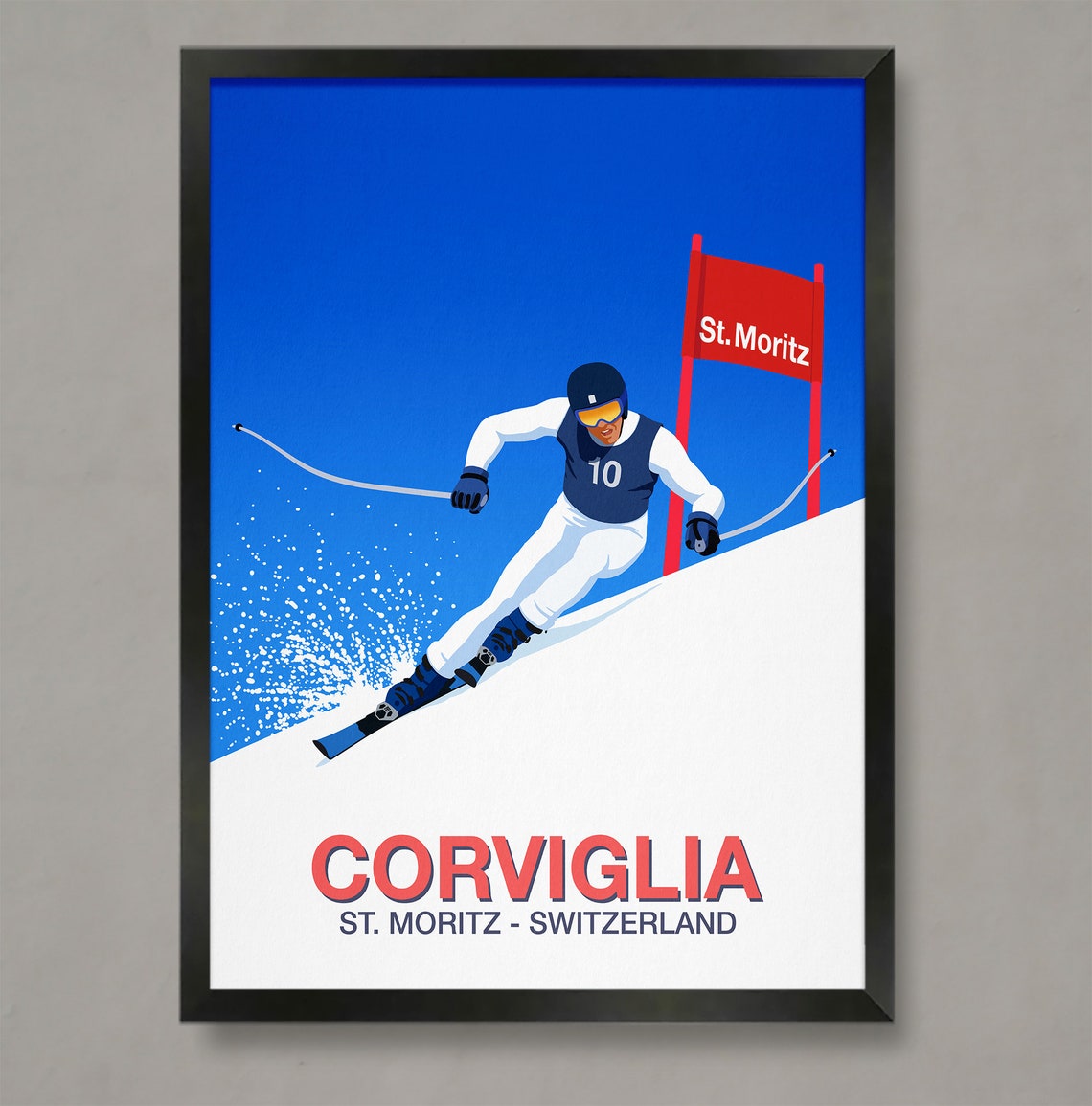 St Moritz Ski Race Poster