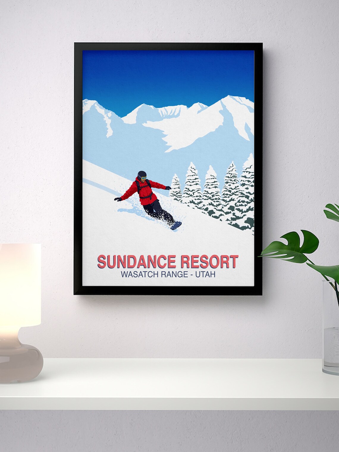 Sundance Resort Snowboard Poster, Ski Resort Art Print - Image 2