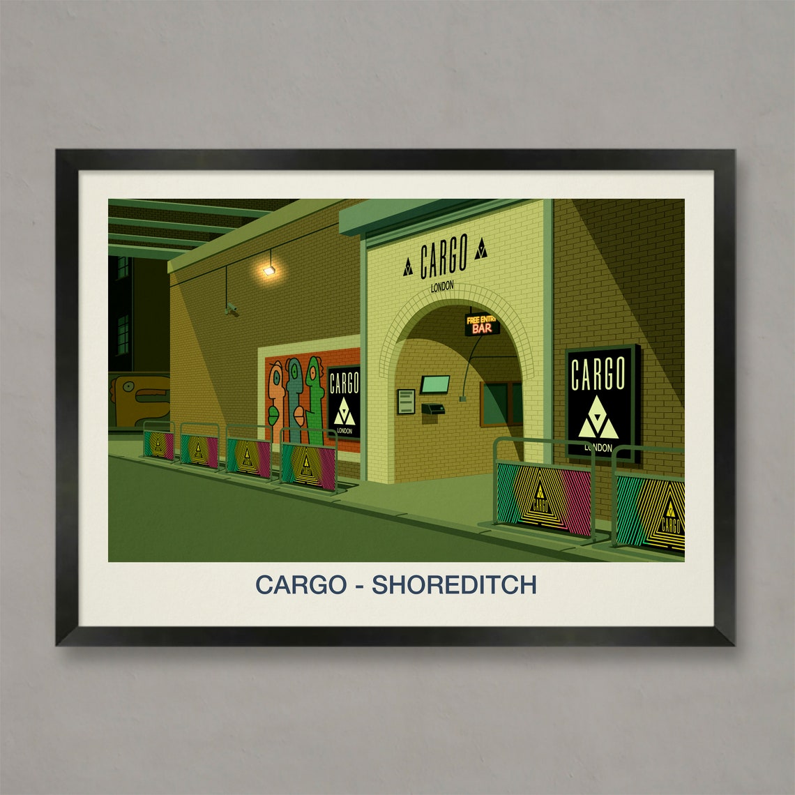 Cargo Shoreditch Nightclub Poster Brick Archway London Venue Art
