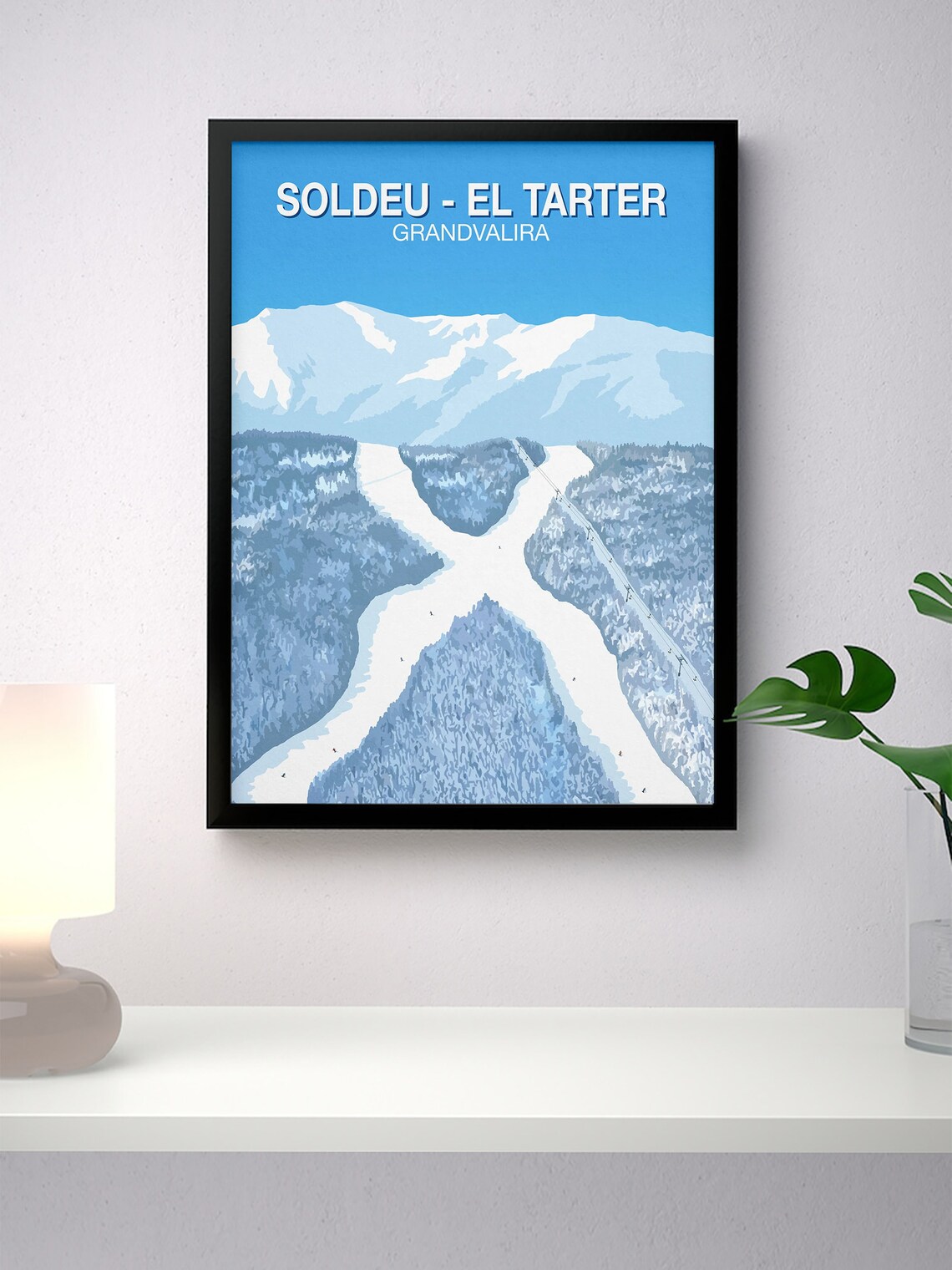 Soldeu El Tarter Grandvalira Ski Resort Pistes Aerial Poster - Image 4