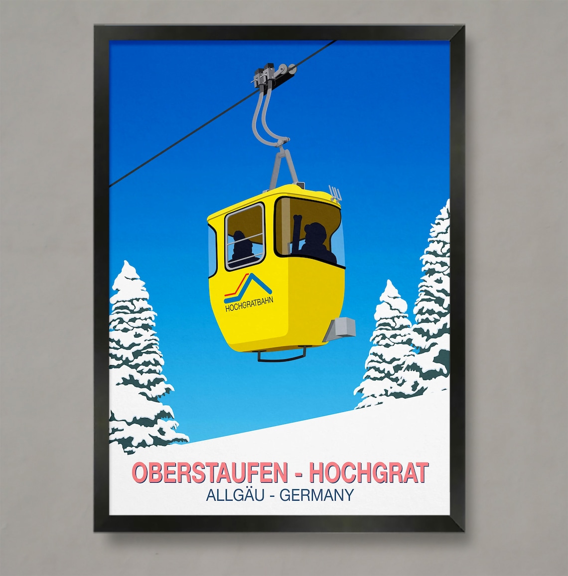 Oberstaufen Hochgrat Ski Resort Travel Poster
