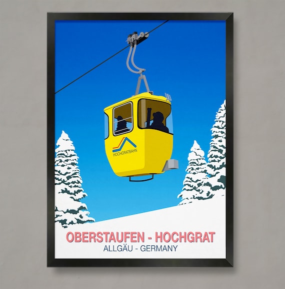 Oberstaufen Hochgrat Ski Resort Travel Poster