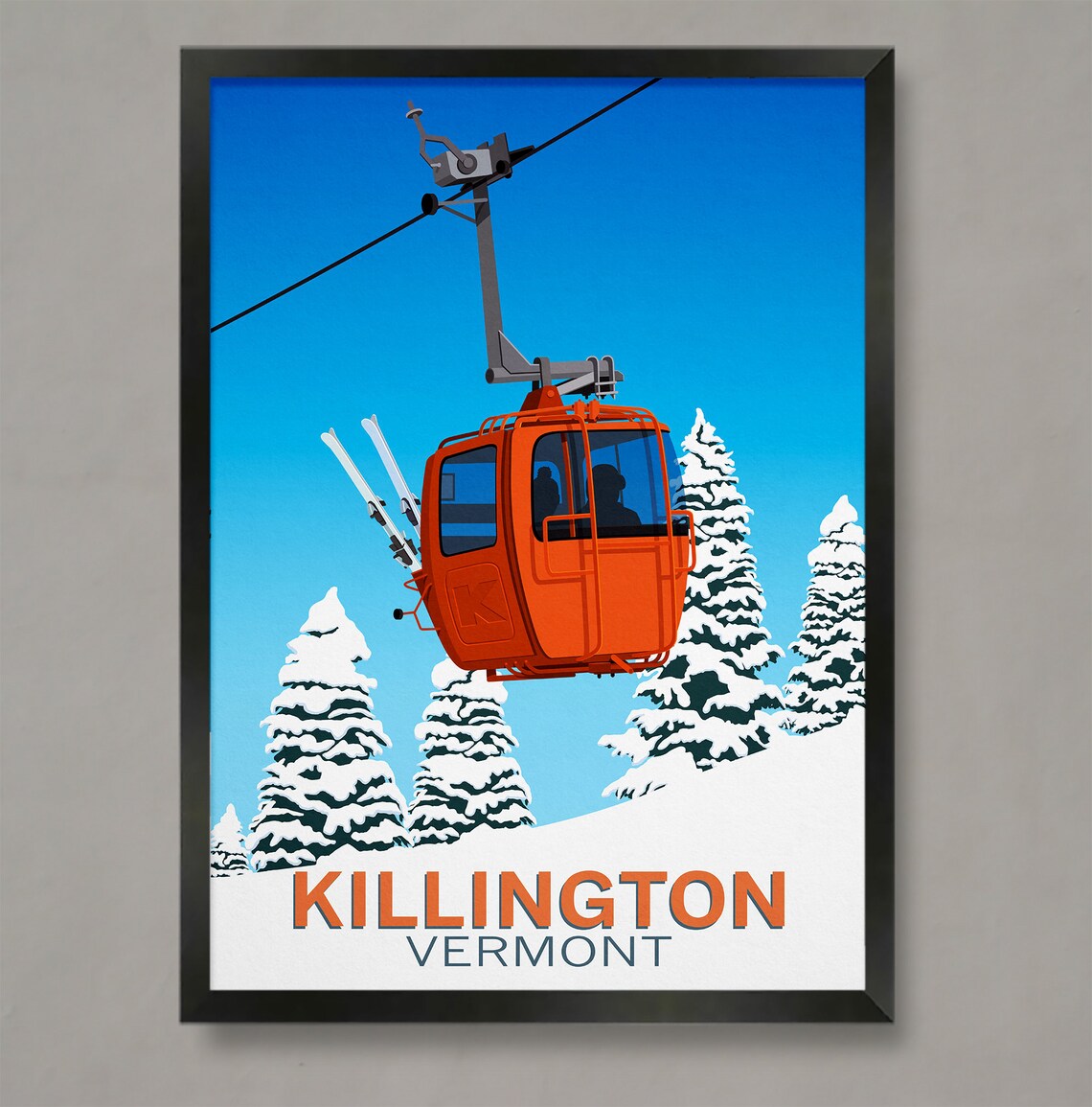 Killington Ski Resort Vermont Travel Poster