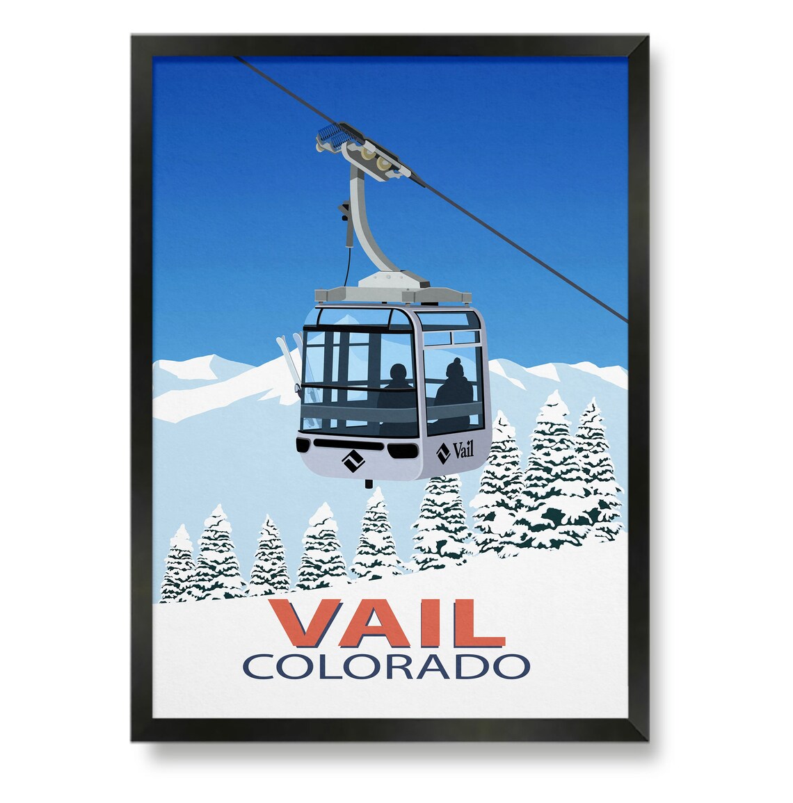 Vail Ski Resort Travel Poster, Ski Gifts