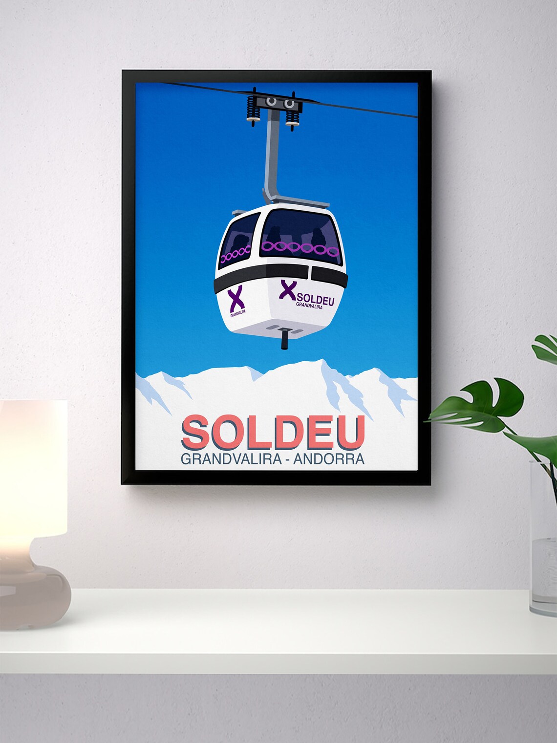 Soldeu Ski Resort Travel Poster, Ski Gifts - Image 2